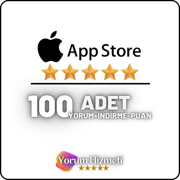 AppStore 100 Yorum + İndirme Satın Al